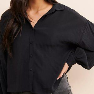 Levi's Margot Button-Up Shirt in Black XS NWOT
